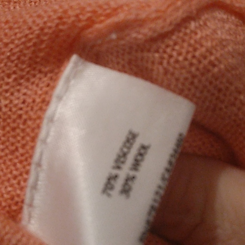 Eileen Fisher Salmon Crew Neck Sweater, Viscose & Wool, Small. EUC. - Picture 4 of 8